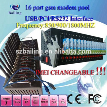 Based on Wavecom Bulk SMS Modem Pool for 16 Port GSM Modem Pool